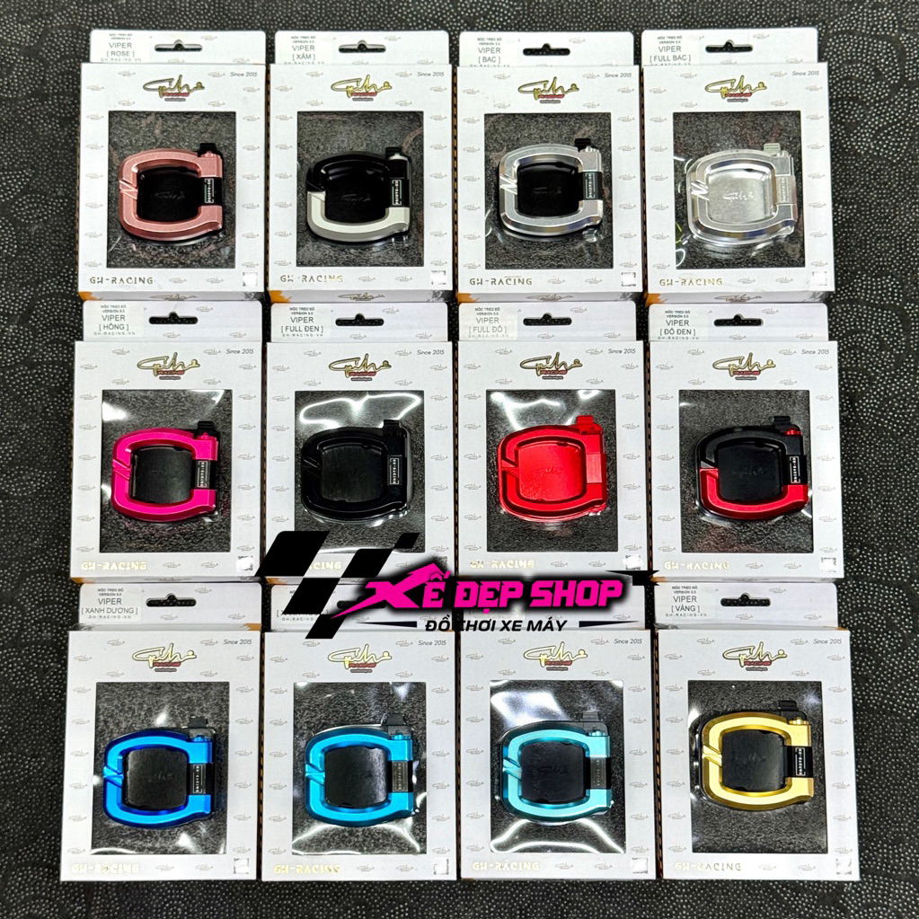 Móc treo đồ cnc Ghracing cho xe điện Vinfast Viper - móc treo đồ Ghracing Vinfast viper