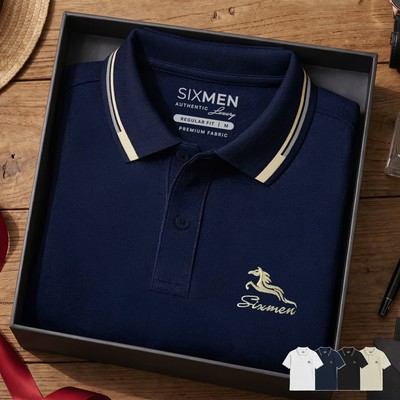 Áo Polo Nam SIXMEN HECARIM Vải Cá Sấu FeelMax Co Giãn Thoáng Mát Form Regular Fit Lịch Lãm