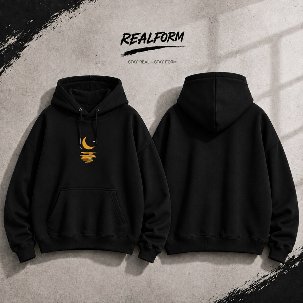 Áo Hoodie Oversize Áo Khoác Hoodie Zip Unisex Mặt Trăng có Bigsize S-4XL chất Nỉ Dày Đẹp
