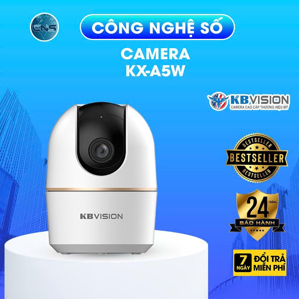 Camera Wifi  A5W 3K 5MP KBVISION - Xoay 360 Độ - Đàm Thoại 2 Chiều - Kết nối nhanh bằng Bluetooth - 