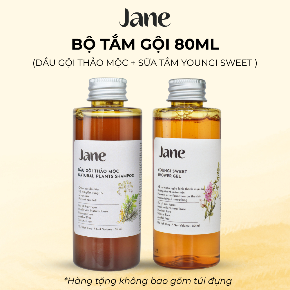Bộ tắm gội Jane 80ml dạng túi voan