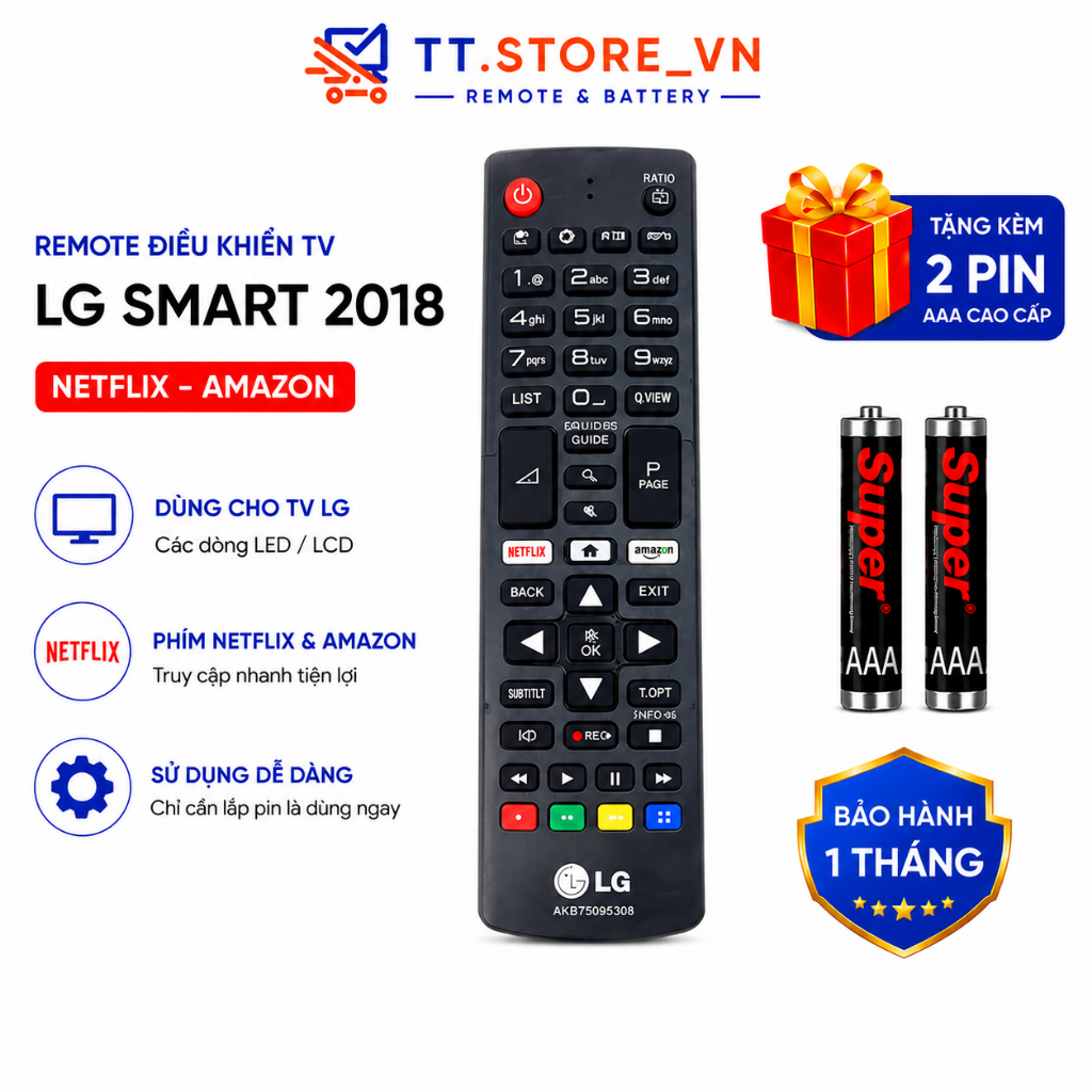 Remote điều khiển tivi LG Mã 04 SMART 2018, điều khiển TV LG 3 mẫu lựa chọn - Tặng pin- TT.Store_vn