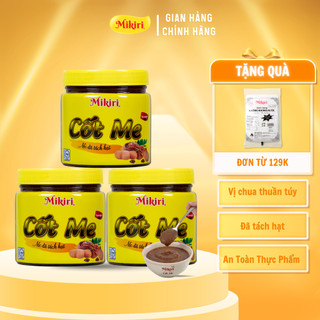 Cốt Me Nguyên Chất Đã Tách Hạt Mikiri Hũ 250g - Vị Chua Thanh, Dùng Nấu Canh Chua, Đá Me