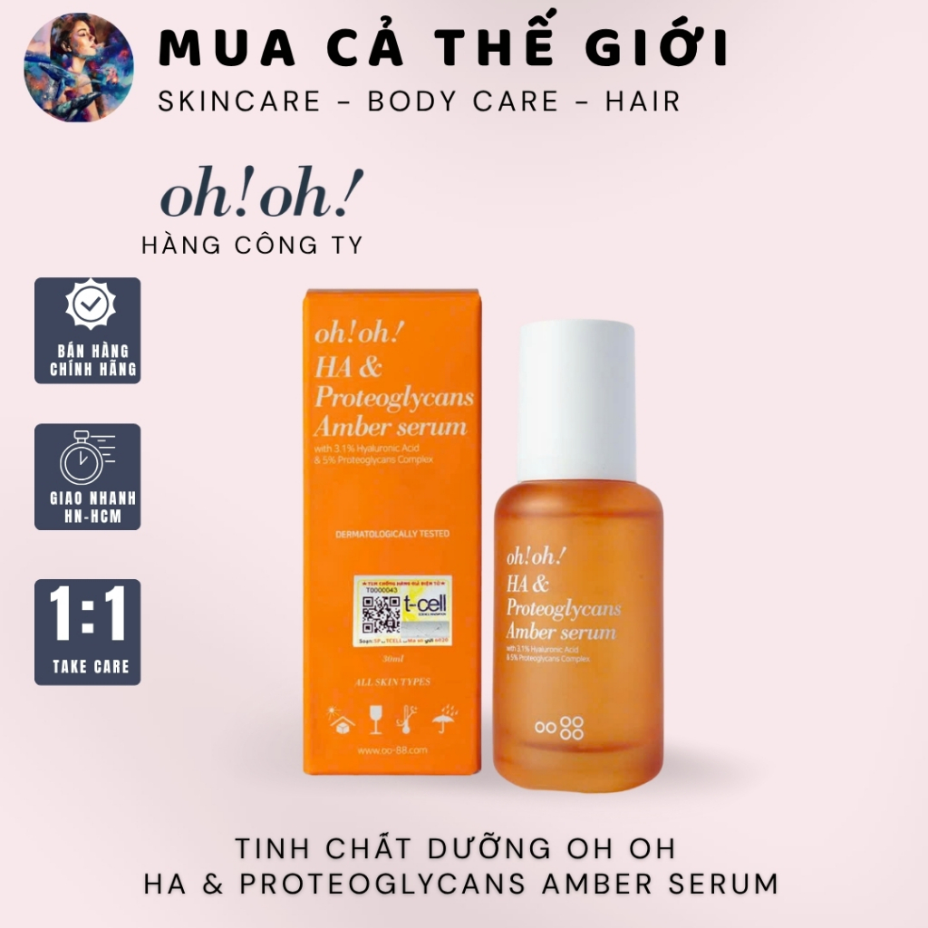 [HÀNG CÔNG TY] Tinh chất dưỡng Oh Oh HA & Proteoglycans Amber Serum