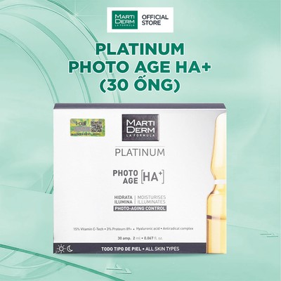 Ampoule 15% Vitamin C Nguyên Chất Chống Lão Hóa - MartiDerm Platinum Photo Age HA+