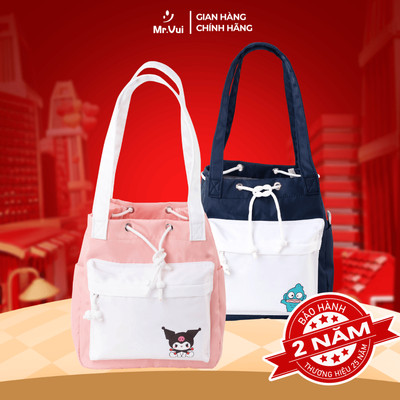 Túi Tote Mr Vui 004 vải dù cho nữ dây buộc đeo chéo Hàn Quốc chống thấm nước đi làm, đi học, du lịch