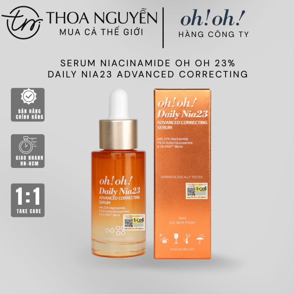 [Hàng Công Ty] Serum Niacinamide Oh Oh 23% Daily Nia23 Advanced Correcting | Tinh chất Oh Oh Mờ Thâm