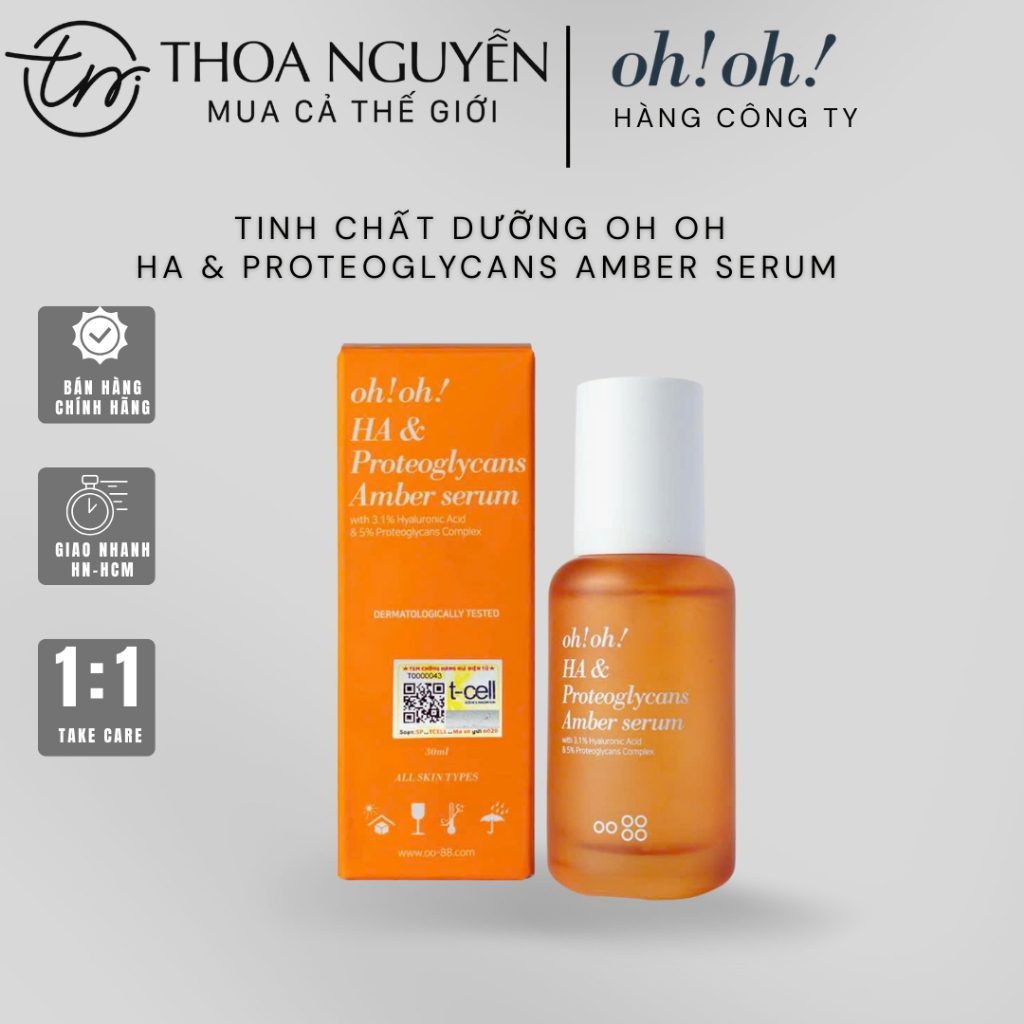 [HÀNG CÔNG TY] Tinh chất dưỡng Oh Oh HA & Proteoglycans Amber Serum