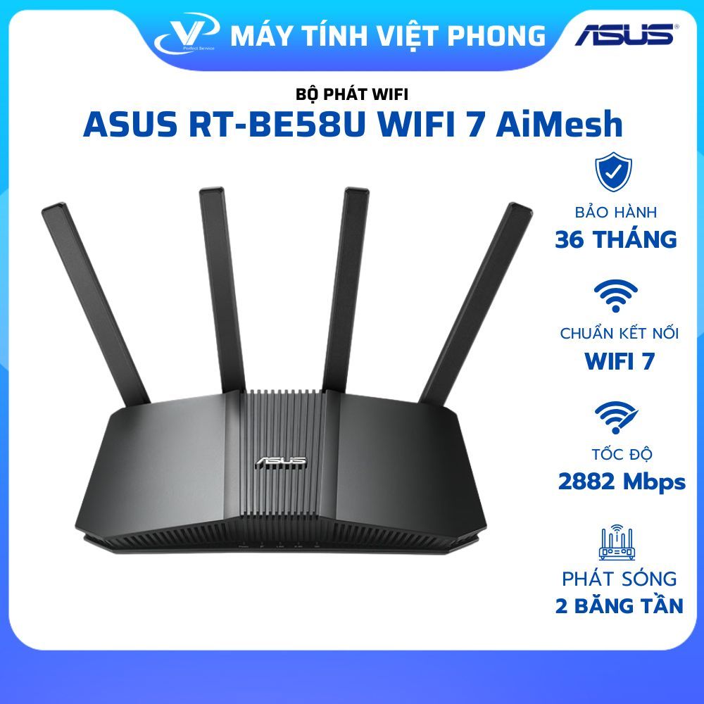 BỘ PHÁT WIFI 7 ASUS RT-BE58U - CHÍNH HÃNG BẢO HÀNH 3 NĂM