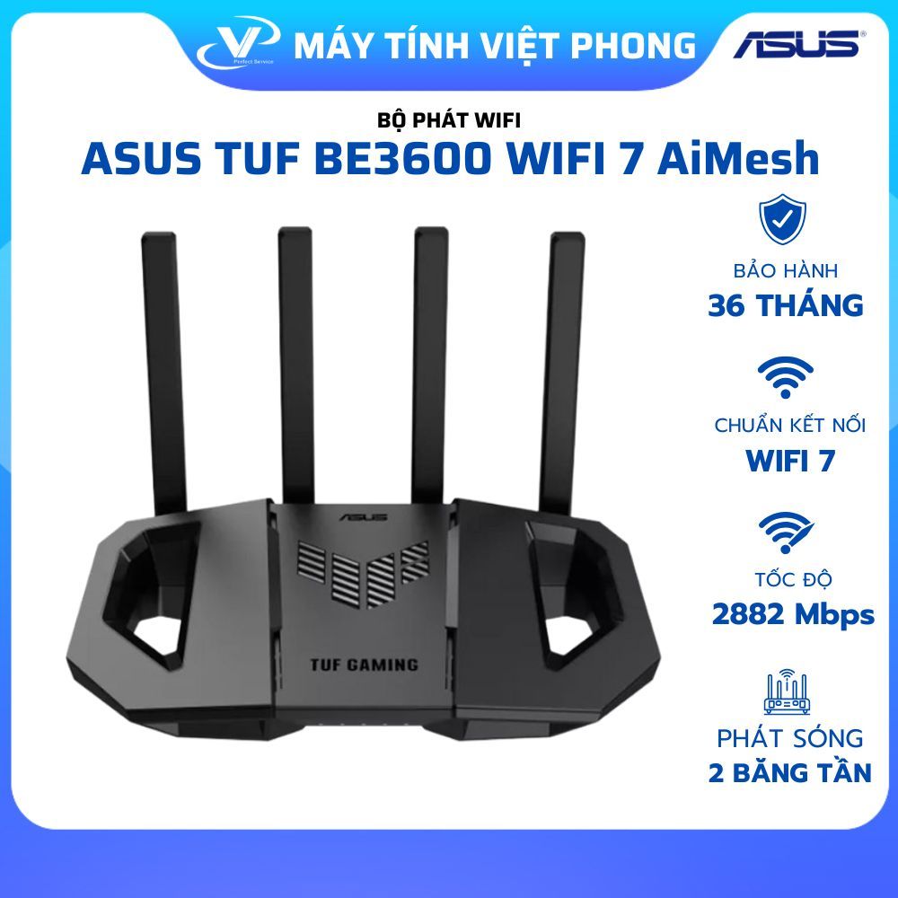 BỘ PHÁT WIFI 7 ASUS TUF GAMING BE3600 - CHÍNH HÃNG BẢO HÀNH 3 NĂM