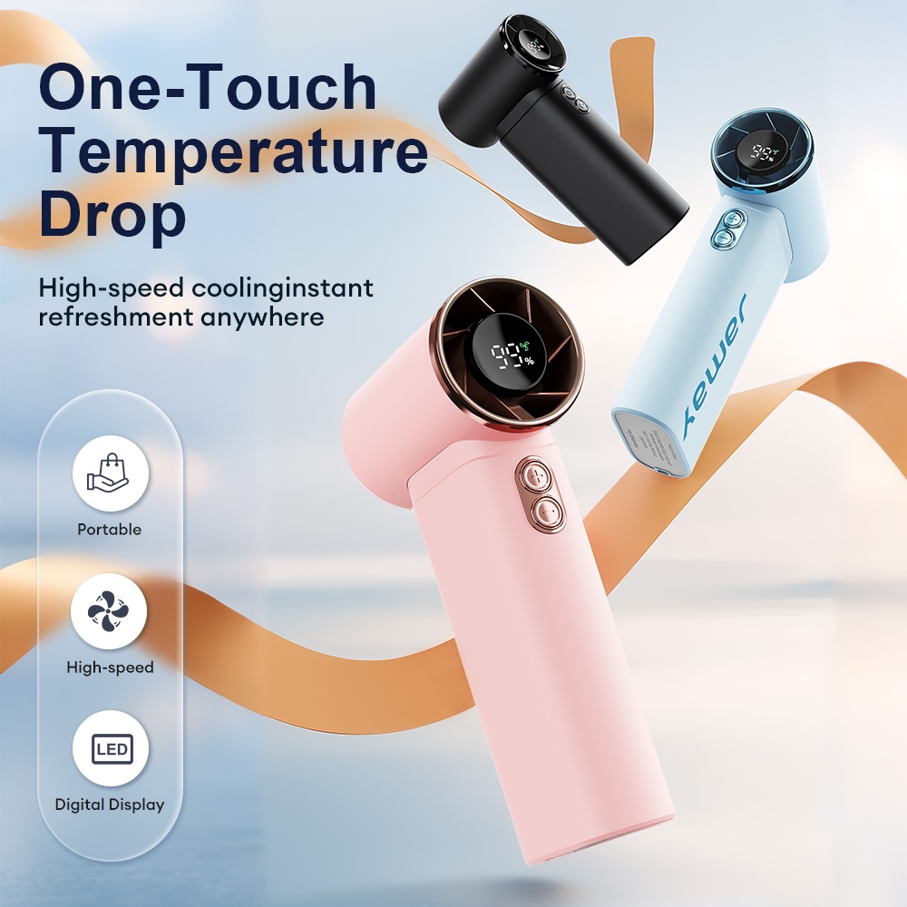 JAMAY Quạt cầm tay tốc độ cao tuổi thọ pin dài tốc độ gió 100 cấp độ ồn thấp, tản nhiệt nhanh NF3 B | BigBuy360 - bigbuy360.vn