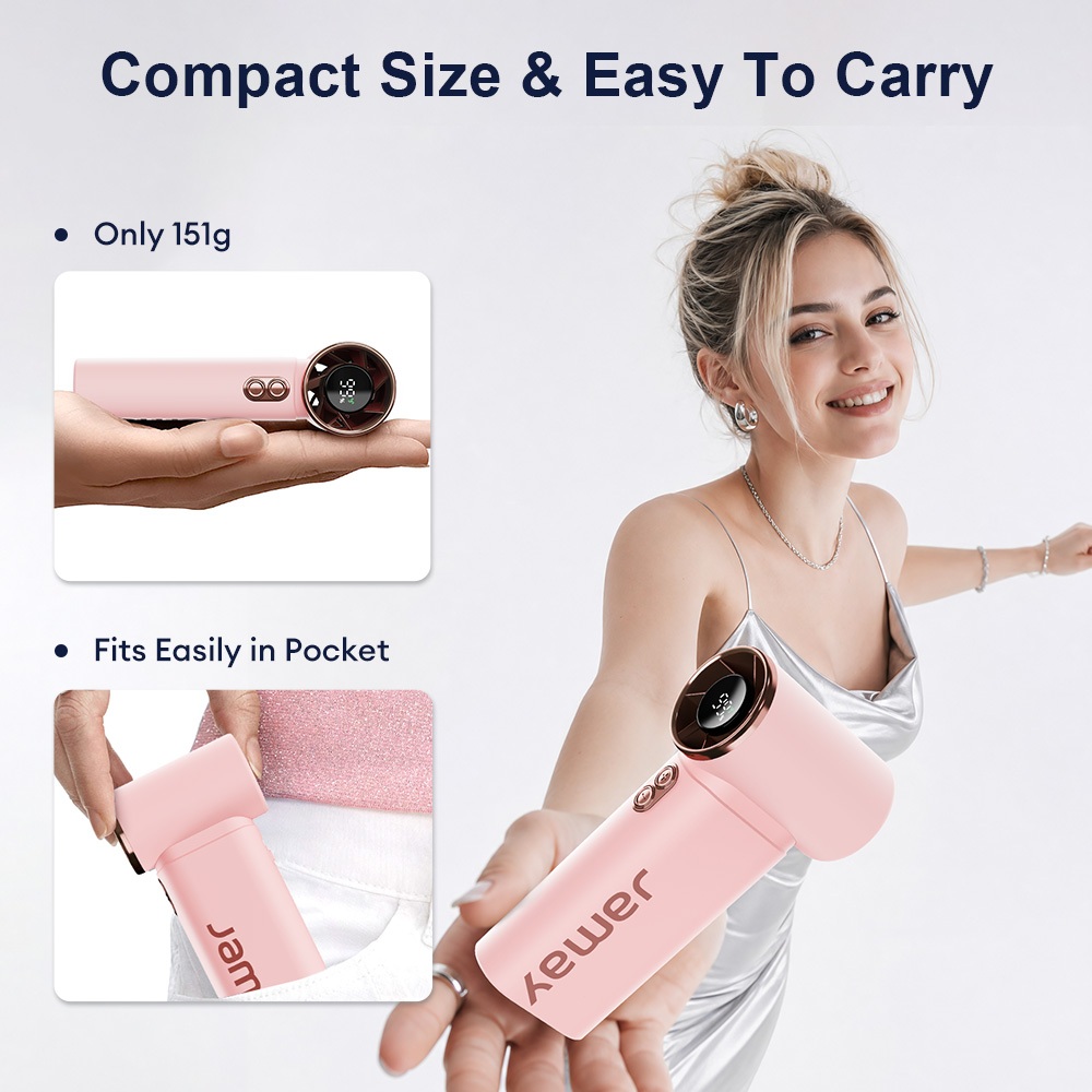 JAMAY Quạt cầm tay tốc độ cao tuổi thọ pin dài tốc độ gió 100 cấp độ ồn thấp, tản nhiệt nhanh NF3 B | BigBuy360 - bigbuy360.vn