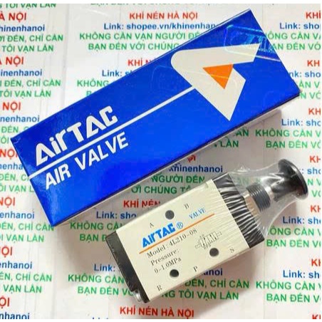 Van kéo van rút van 4R210-08 4L210-08 ren 13mm van tay kéo nhả đảo chiều khí nén