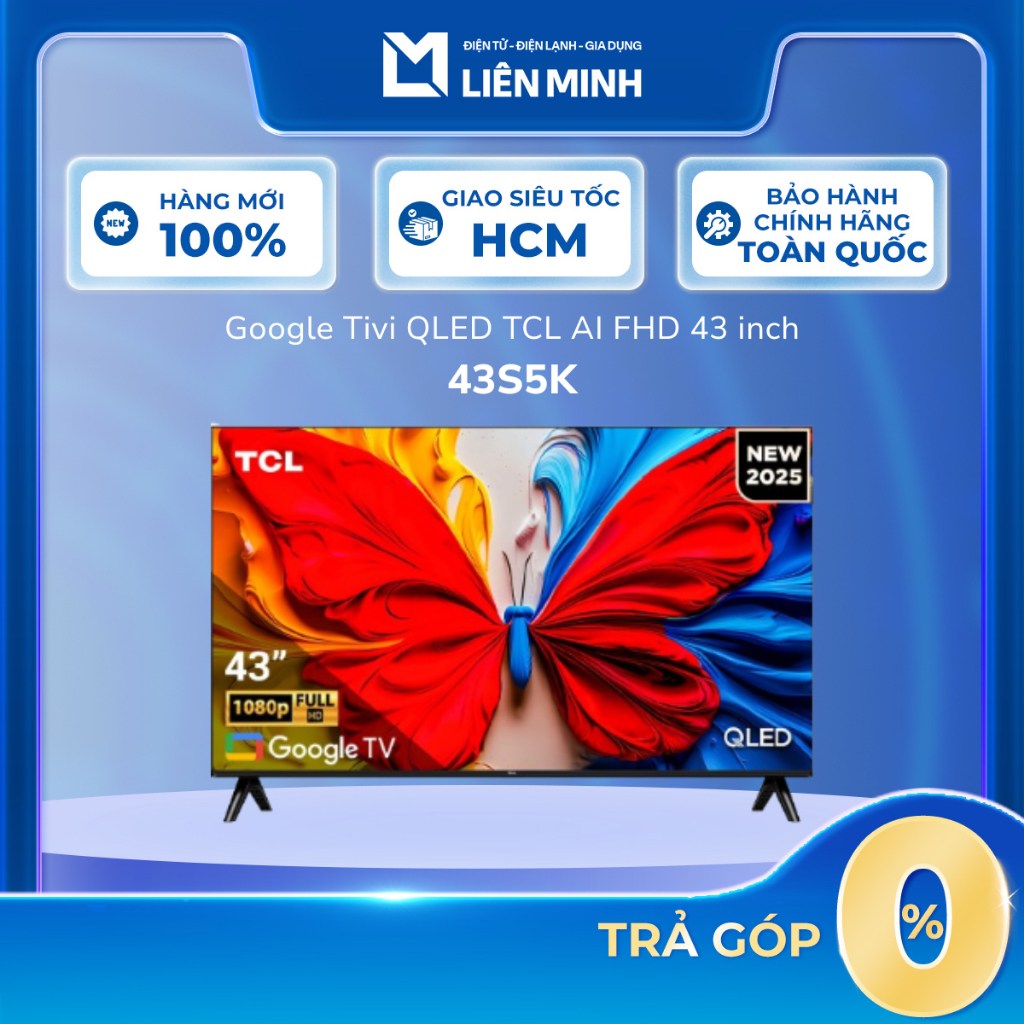 43S5K | Google Tivi QLED TCL Full HD 43 inch 43S5K [Giao Toàn Quốc]