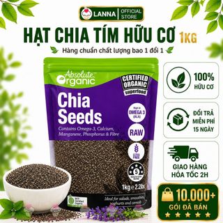 Hạt chia absolute organic 1kg sạch đều đẹp đen detox ăn kiêng giảm cân đẹp da