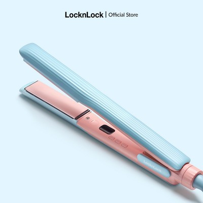 Máy duỗi tóc ion âm LocknLock Hair straightener Màu xanh dương ENA222BLU 5 mức nhiệt