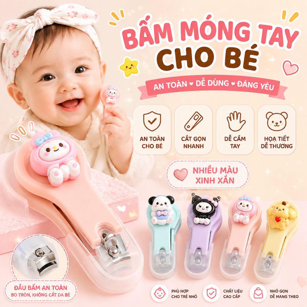 Bấm Móng Tay Cho Bé Sơ Sinh Xinh Xắn Và Tiện Lợi HT757
