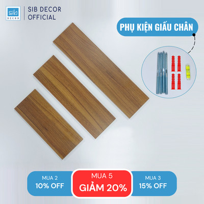 [Mua 3 giảm 15%] Kệ Ngang Rộng 20cm, Dài 40/60/80cm, Thanh Gỗ 17mm Decor Trang Trí Treo Tường KT003