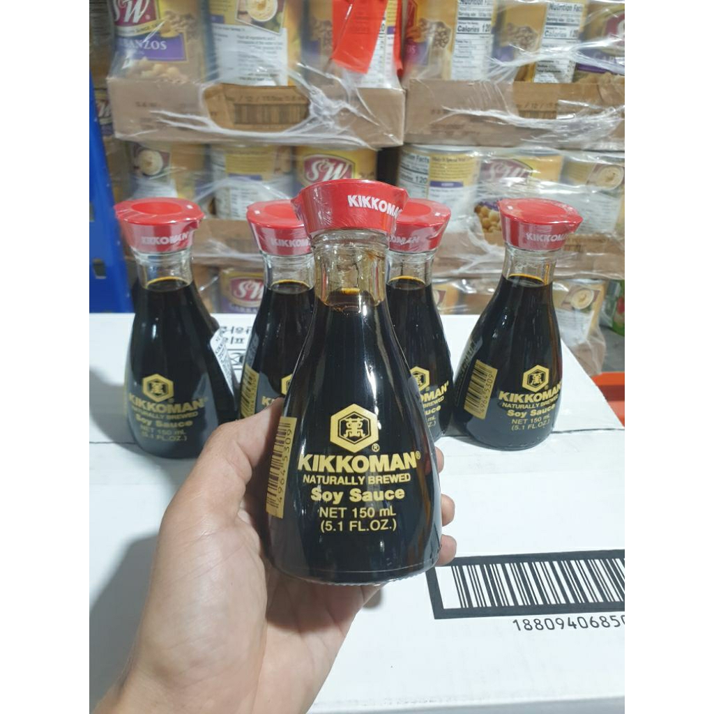 Nước Tương Dispenser Soy Sauce Hiệu Kikoman 150ml chai Thủy Tinh