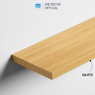 [Mua 2 giảm 10%] Kệ Thanh Ngang Treo Âm Tường Lõi Xanh Dày 17mm, Màu Vân Gỗ Sồi 719 SIB Decor