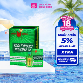 [Chính Hãng Singapore] Lốc 12 Chai - Dầu Gió Xanh Con Ó Eagle Brand Chính Hãng Singapore