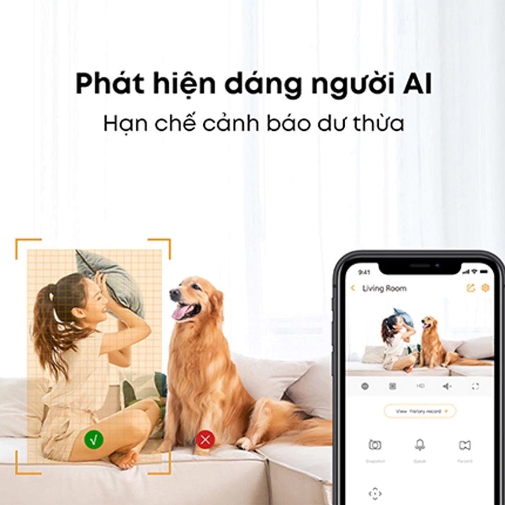 Camera IMOU trong nhà  A52P-PRO Chính hãng | 5MP | 360 Độ | Đàm Thoại 2 Chiều | Tầm Nhìn 10m | BigBuy360 - bigbuy360.vn