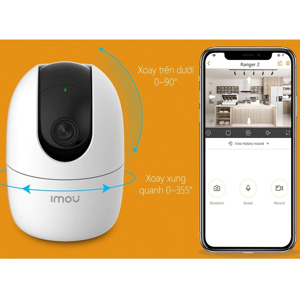 Camera IMOU trong nhà  A52P-PRO Chính hãng | 5MP | 360 Độ | Đàm Thoại 2 Chiều | Tầm Nhìn 10m | BigBuy360 - bigbuy360.vn