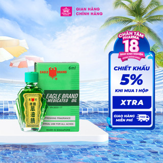 [Chính Hãng Singapore] Dầu Gió Xanh Con Ó Eagle Brand 6ml