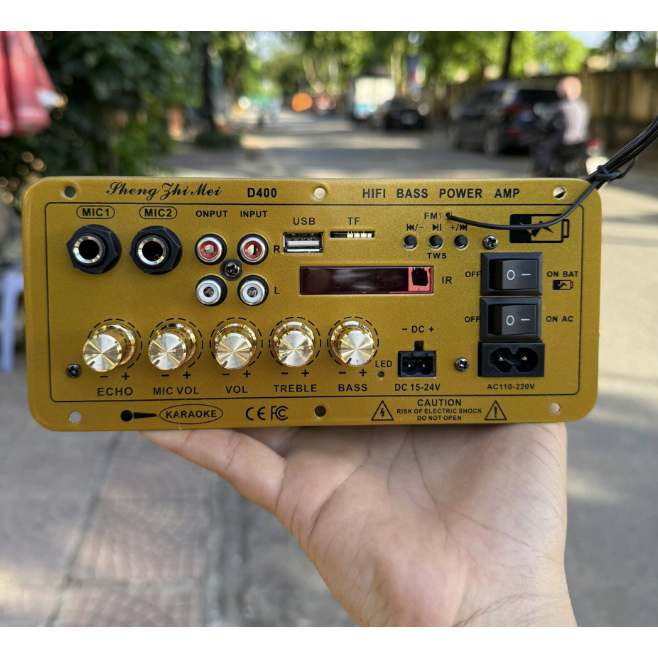 Mạch loa bluetooth D400 mới nhất tích hợp sạc bình, karaoke full chức năng, công suất 100-300w chuyê
