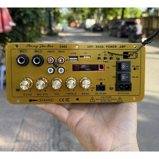 Mạch loa bluetooth D400 mới nhất tích hợp sạc bình, karaoke full chức năng, công suất 100-300w chuyên độ chế loa kéo