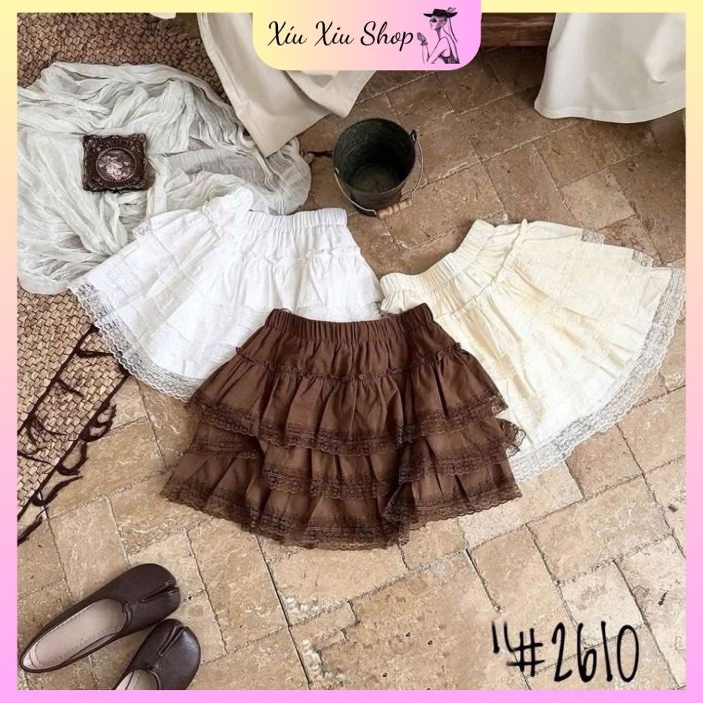 Chân Váy Đũi Tầng Nữ Mã 2610 – Chân Váy Xòe Tầng Tiểu Thư, Mềm Mát Phong Cách Hàn Quốc | BigBuy360 - bigbuy360.vn