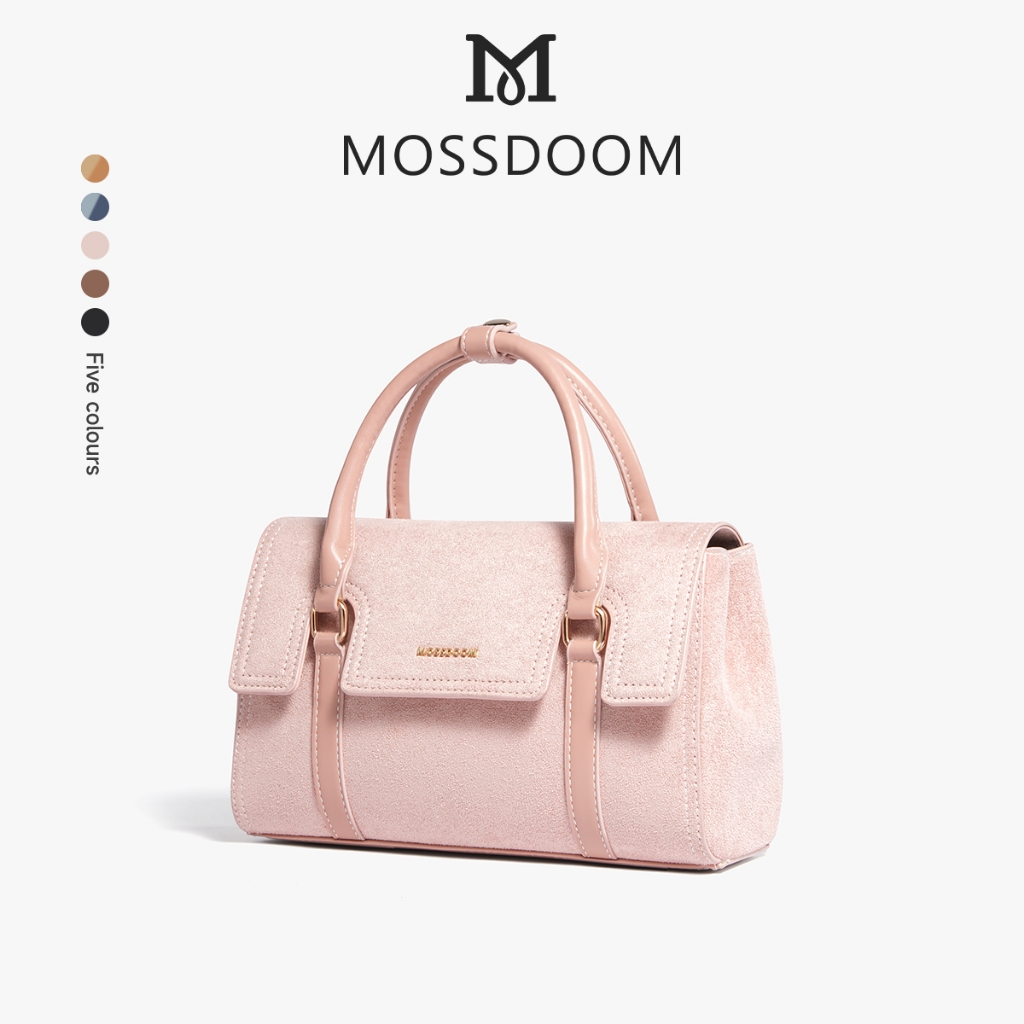 MOSSDOOM Cecilia Bag Túi Tote mờ phong cách cổ điển Túi đeo chéo da lộn thời trang