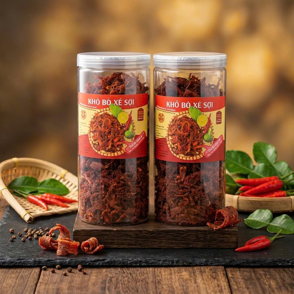 Khô bò sợi Yummi Snack Hũ 300gr