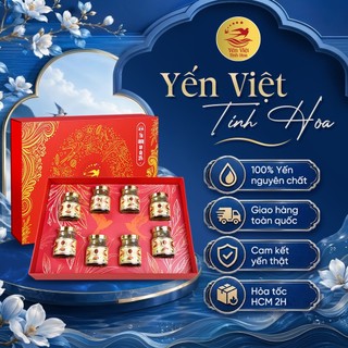 Hộp 8 Hũ Yến Chưng Sẵn Đông Trùng 35%/70ml -Yến Việt Tinh Hoa -Quà Sinh Nhật