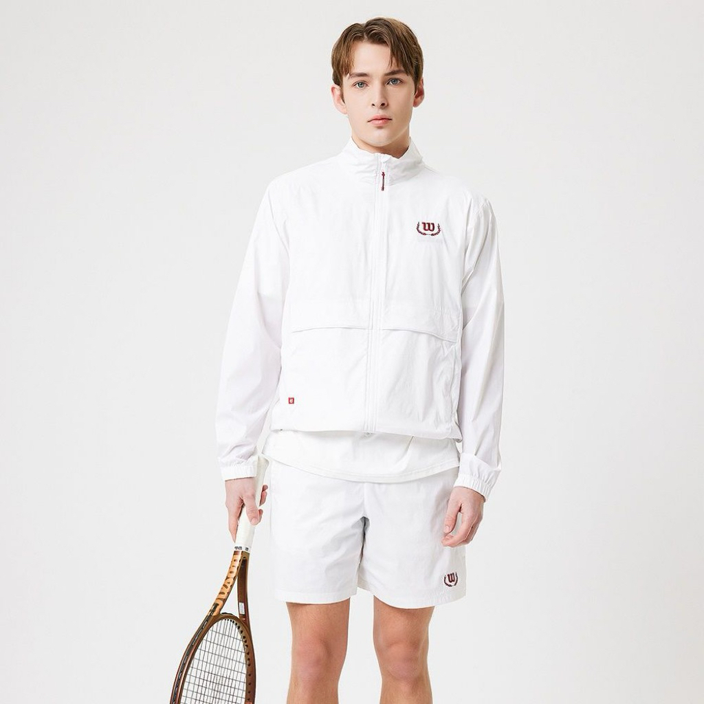Áo khoác gió Wilson Heritage Logo Windbreaker – White