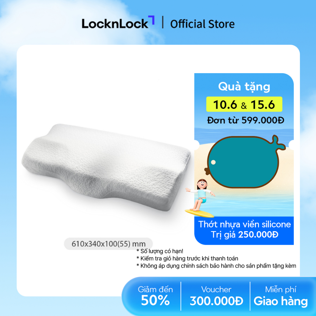 Gối Memory Foam 50D Lock & Lock HLW114