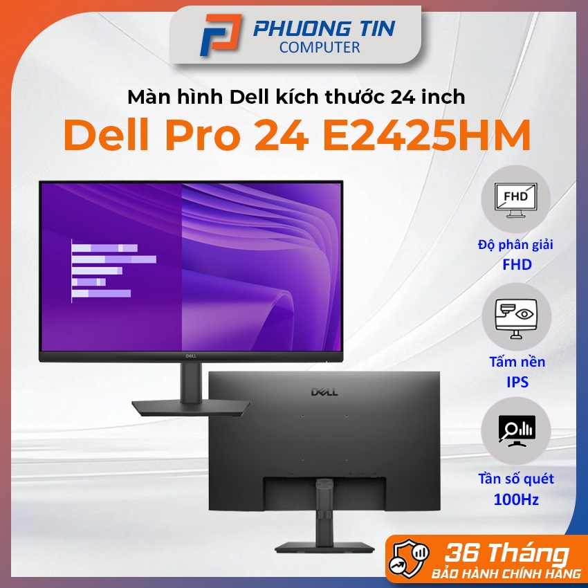 Màn hình Dell Pro 24 E2425HM 23.8 inch/ FHD/ IPS/ 100Hz Bảo hành 36 tháng chính hãng