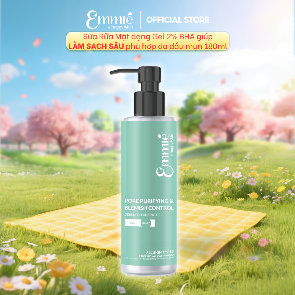 Sữa Rửa Mặt dạng Gel 2% BHA làm Sạch Sâu Và Kiểm Soát Mụn Emmie Pore Purifying & Blemish Control Der