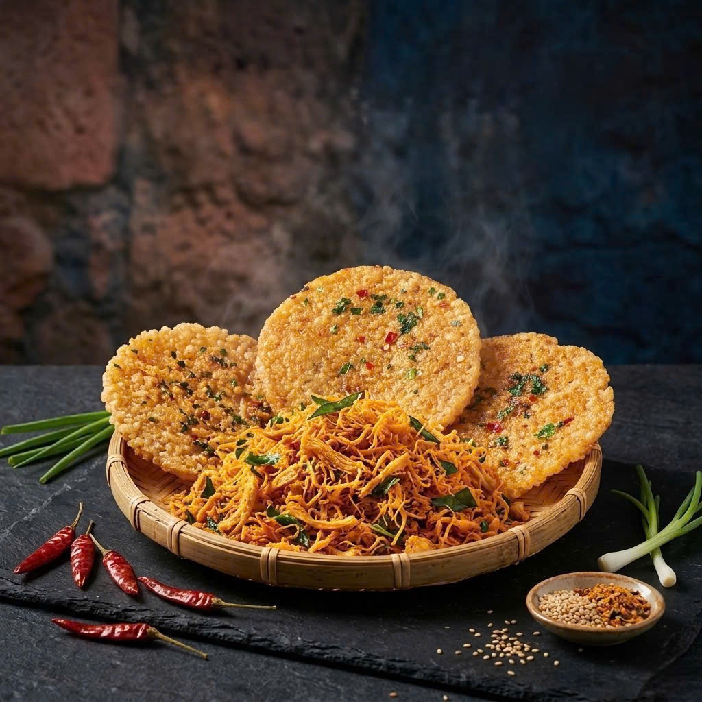Cơm cháy khô gà Yummi Snack Hũ 500gr.