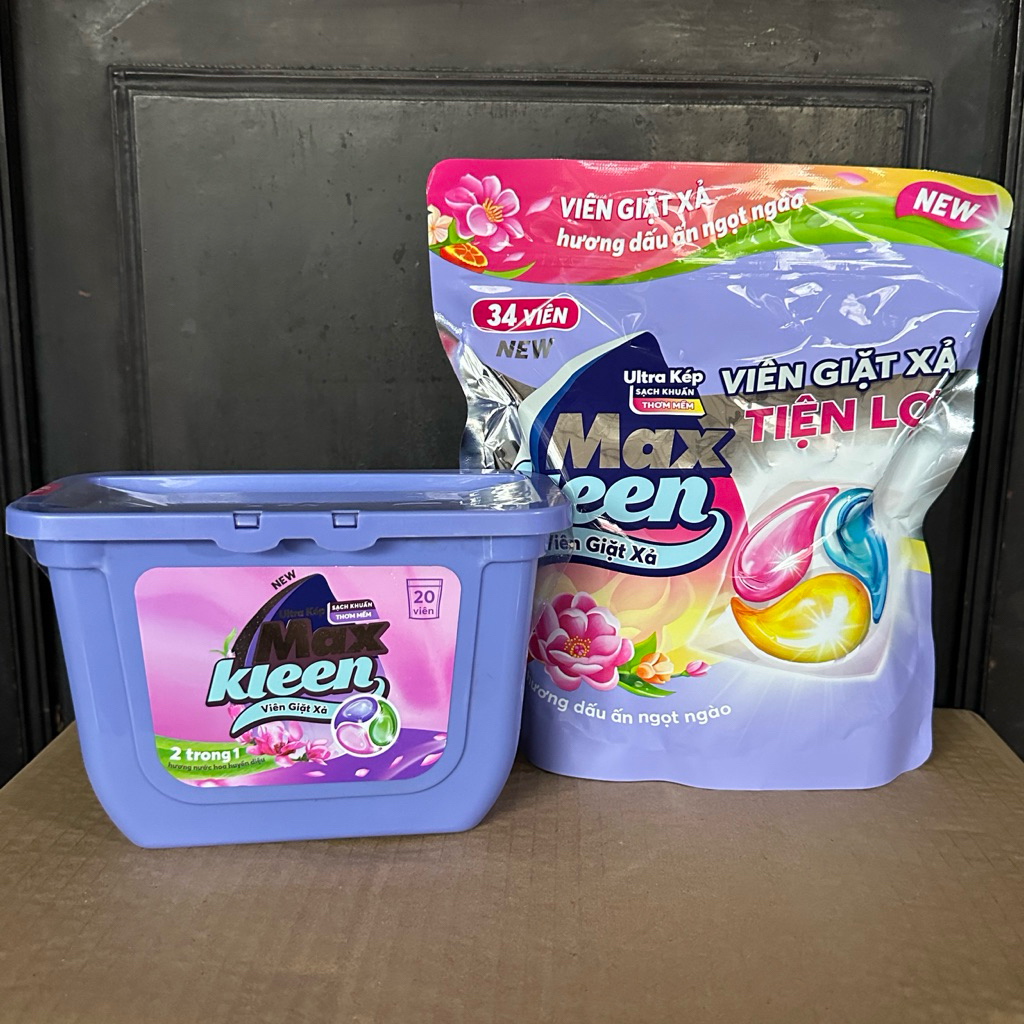 Viên giặt xả Max Kleen túi 34 viên/ hộp 20 viên