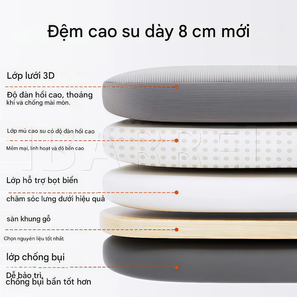 Ghế công thái học Tựa đầu 3D đệm lưng đàn hồi Lưới trắng đen thoáng khí Xoay 360 độ nâng hạ | BigBuy360 - bigbuy360.vn