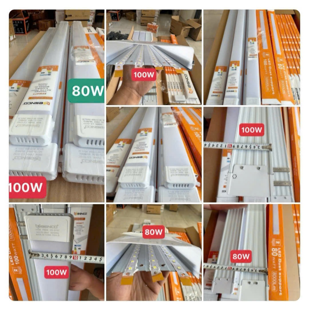 Bóng đèn Tuýp LED bán nguyệt siêu sáng 1,2m ESNCO chính hãng – ĐÈN CHỐNG BỤI, 60W,80W,100W