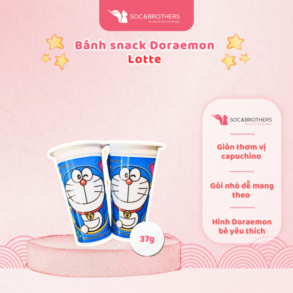 Bánh socola cappuccino Meiji Lotte Doraemon 37g - socandbrothers