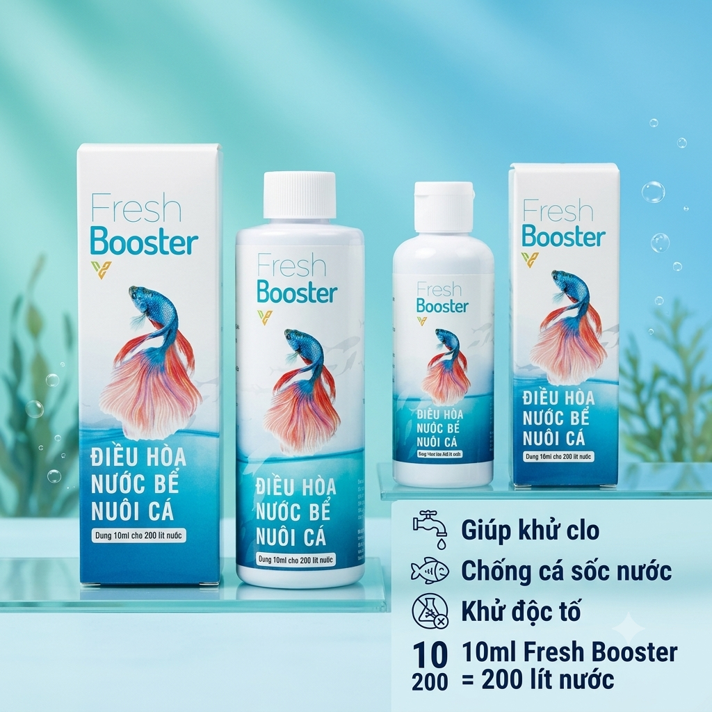 Dung Dịch Khử Clo FRESH BOOSTER - Chai 100ML-200ML  - Nước Mới Cho Cá, Chống Sốc Khi Thay Nước [FRES