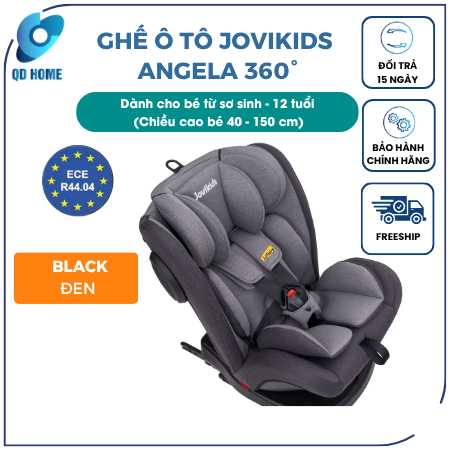 Ghế ô tô Jovikids Angela xoay 360 - R44 + isofix (cho bé cao 40 - 150 cm)
