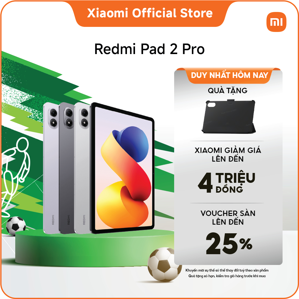 [TẶNG COVER] REDMI Pad 2 Pro | Màn hình 2.5K 12,1" sắc nét | Hình ảnh mượt mà với tần số quét lên đến 120Hz