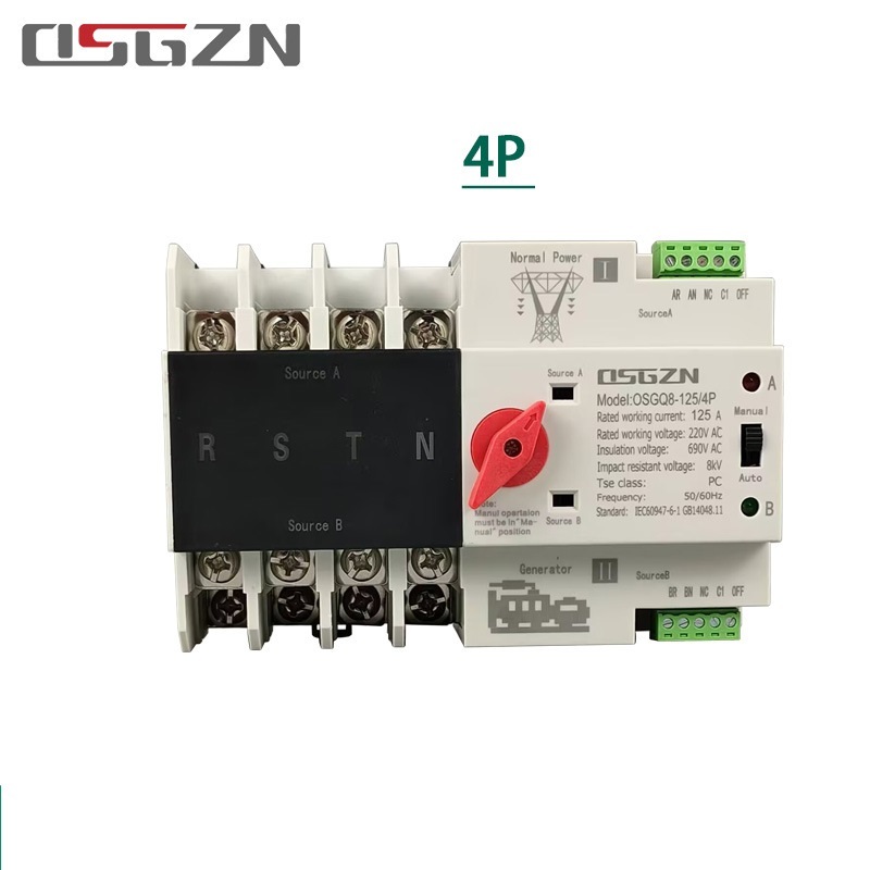 Chuyển nguồn tự động  ATS 4P 125A, ATS 2P - 125A chuyển nguồn tự động loại tốt