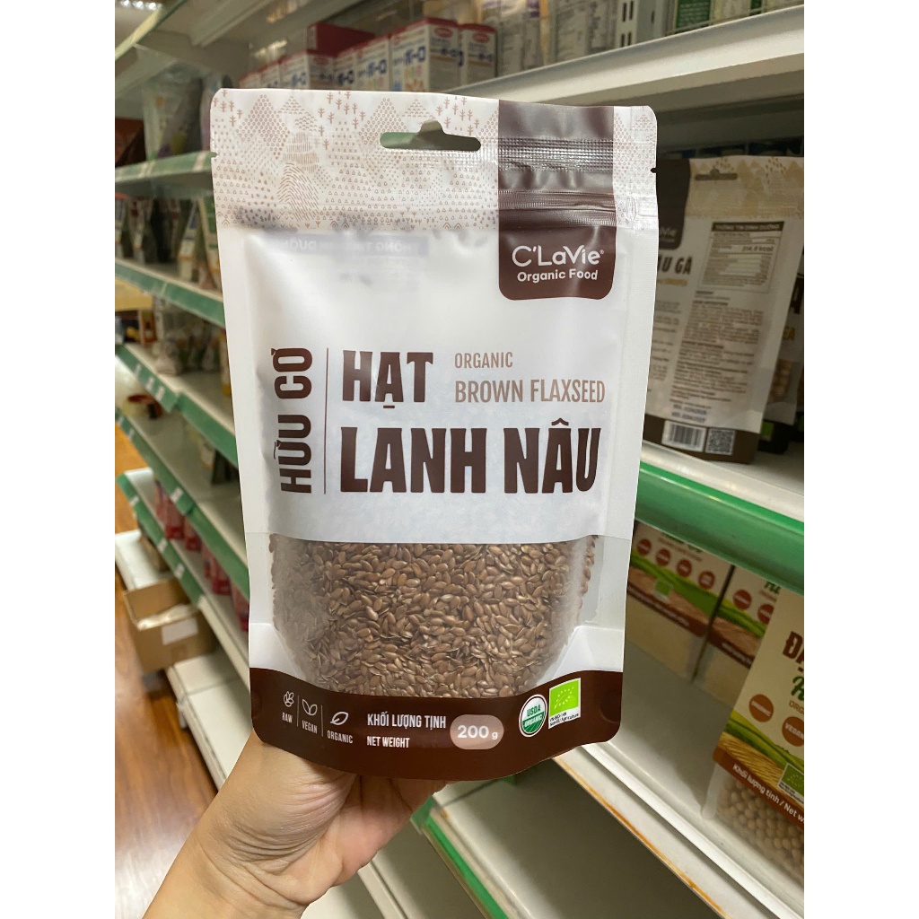 C'LAVIE - Hạt lanh nâu hữu cơ C’LaVie 200g/100g - Nhà hữu cơ