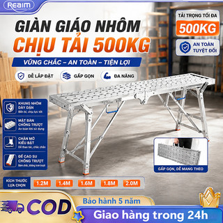 Giàn giáo gấp gọn Có thể thay đổi chiều cao ở các chân Nhiều kích thước lựa chọn Tải Trọng 500kg