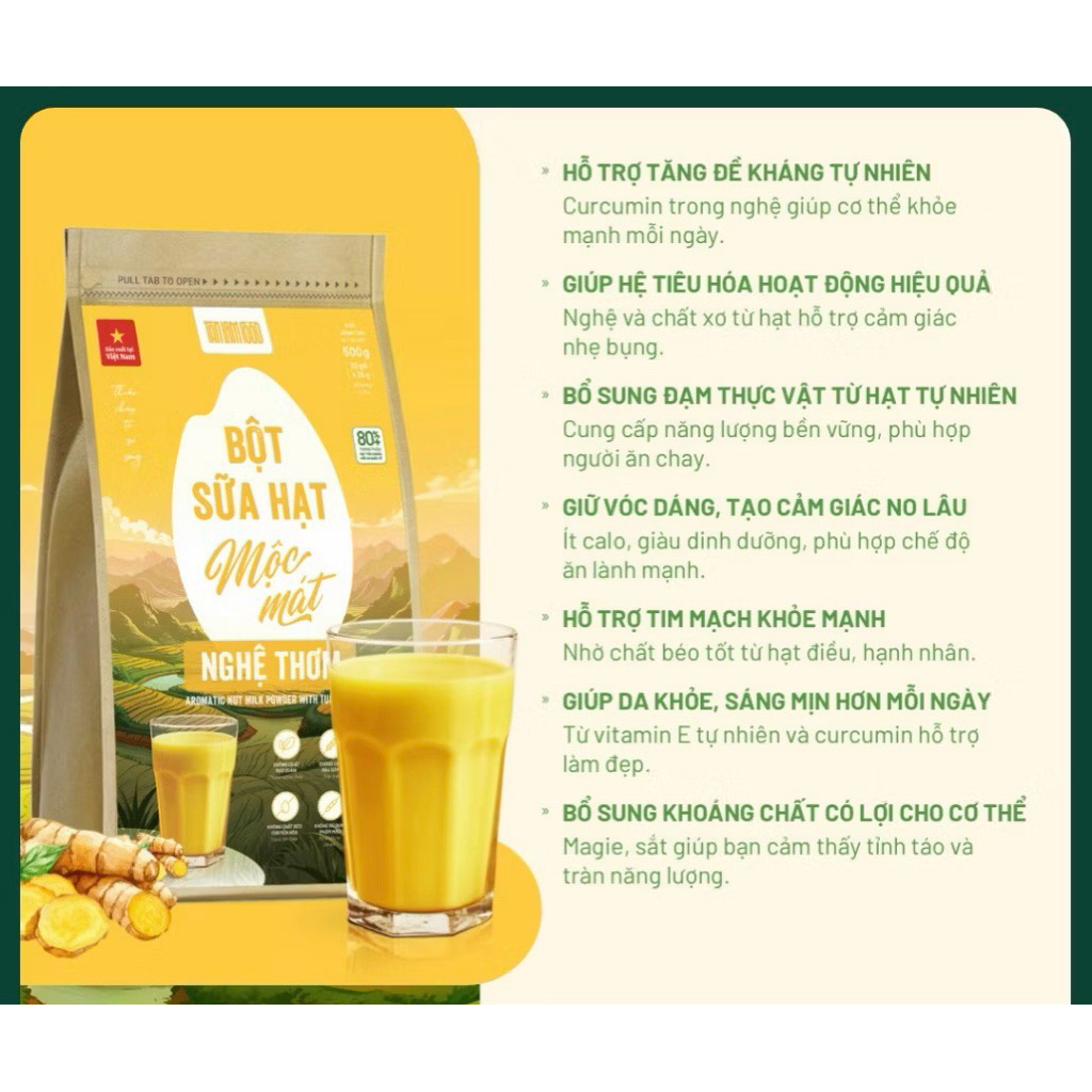 BỘT SỮA HẠT MỘC MÁT NGHỆ THƠM TÂN LÂM FOOD